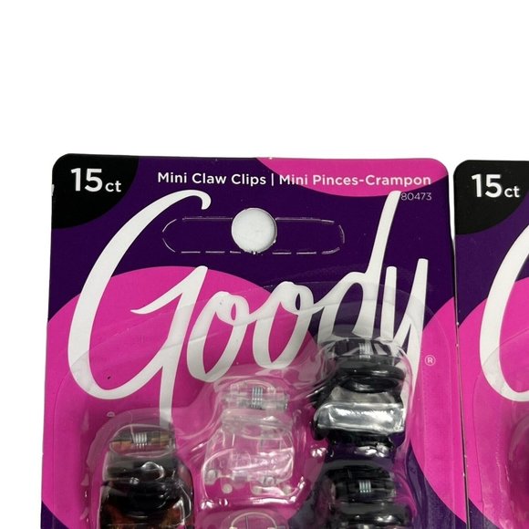 Goody Mini Claw Clips Slide Proof Lock In Style 15 Clip Pack 3 Packs 45 Total - Picture 4 of 12
